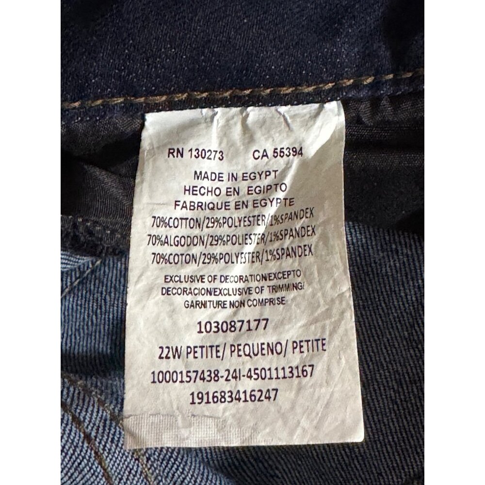 NWT Lee Legendary Plus STRAIGHT Mid Rise Jeans 22W Petite Dark Wash Women - Picture 11 of 11